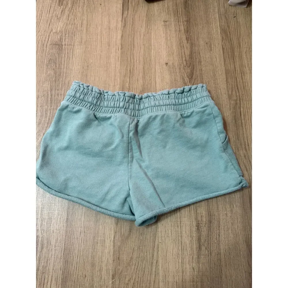 OshKosh Bgosh Girls Mint Shorts 100% Cotton Elastic Waist Sz 7